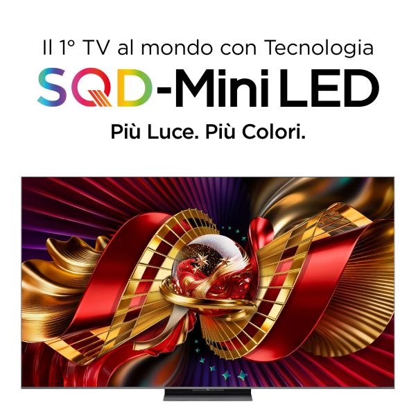 65C8L TVC LED 65 MINILED SQD GOOGLE TV 144 Hz HDR 5000 NIT AUDIO B.&O. BASE CENTRALE