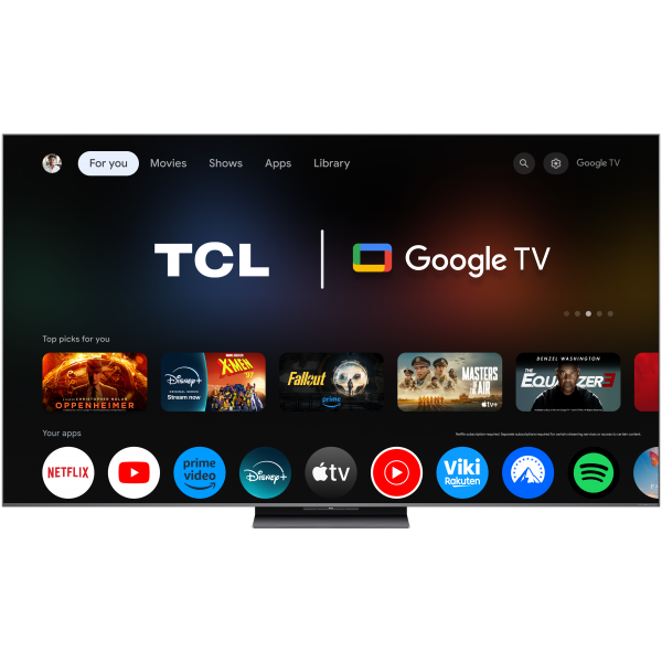 65C8L TVC LED 65 MINILED SQD GOOGLE TV 144 Hz HDR 5000 NIT AUDIO B.&O. BASE CENTRALE