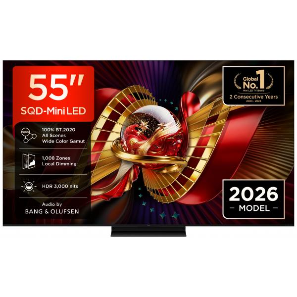 55C8L TVC LED 55 MINILED SQD GOOGLE TV 144 Hz HDR 3000 NIT AUDIO B.&O. BASE CENTRALE