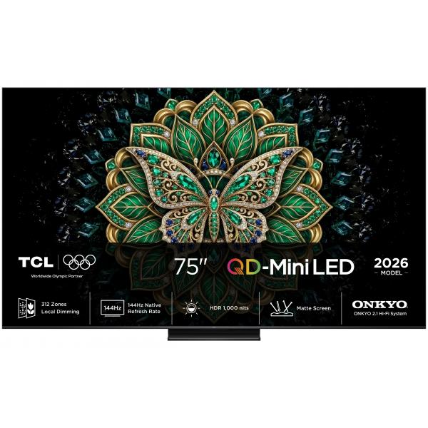 75C6K PRO TVC LED 75 MINILED QD GOOGLE TV 144 Hz HDR 1000 NIT DOLBY VISION ATMOS 40W BASE