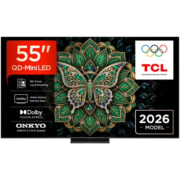 55C6K PRO TVC LED 55 MINILED QD GOOGLE TV 144 Hz HDR 1000 NIT DOLBY VISION ATMOS 40W BASE