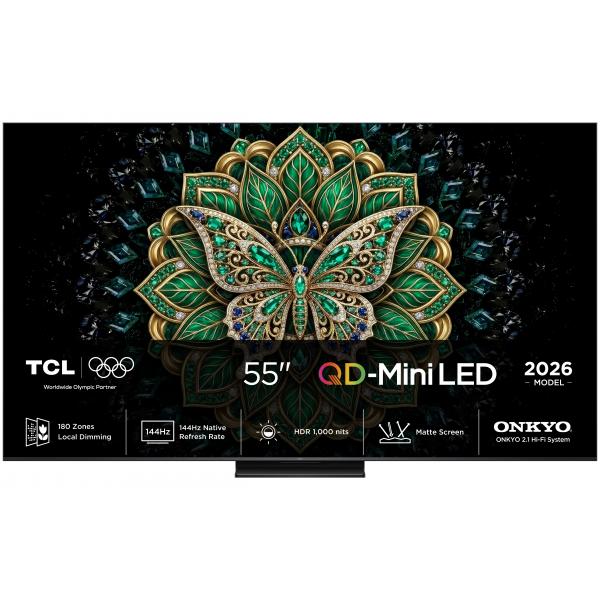 55C6K PRO TVC LED 55 MINILED QD GOOGLE TV 144 Hz HDR 1000 NIT DOLBY VISION ATMOS 40W BASE