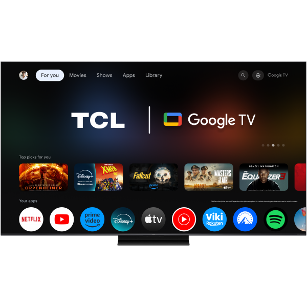 65C7L TVC LED 65 MINILED SQD GOOGLE TV 144 Hz HDR 3000 NIT AUDIO B&O 60 W BASE CENTRAL