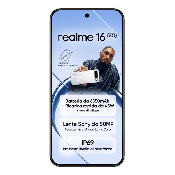 16 5G WH S.PHONE 5G 6.57 FHD+ 120HZ 8CORE 8/256 50+2MP FRONT 50MP 6550mAh