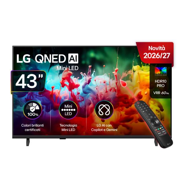 TV MINILED QNED 43"UHD 4K T2/S2 SMARTWEBOS MULTIAI