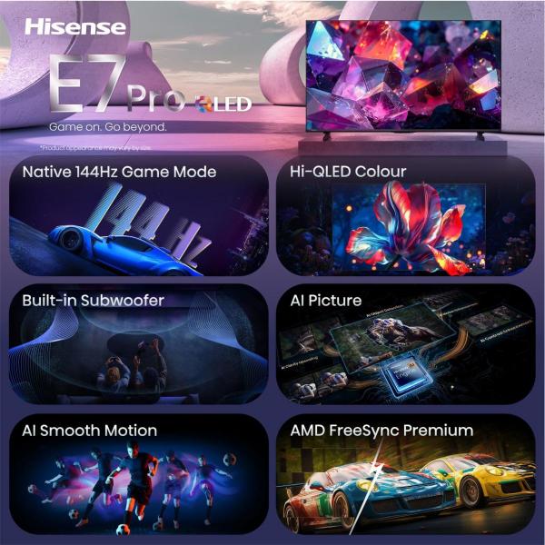 100E7S PRO TVC LED 100 QLED SMART TV HDR10+ 144HZ 400 NITS DOLBY VISION ATMOS P.LATERALI