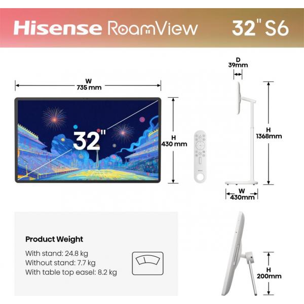 TV LED 32"TS UHD 4K PORT/RUOT.SMART ANDROID C/BATT