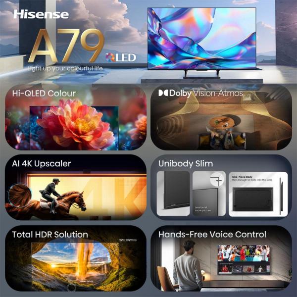 55A79S TVC LED 55 QLED SMART TV HDR10+ 60HZ 350 NIT DOLBY VISION ATMOS P. CENTRALE
