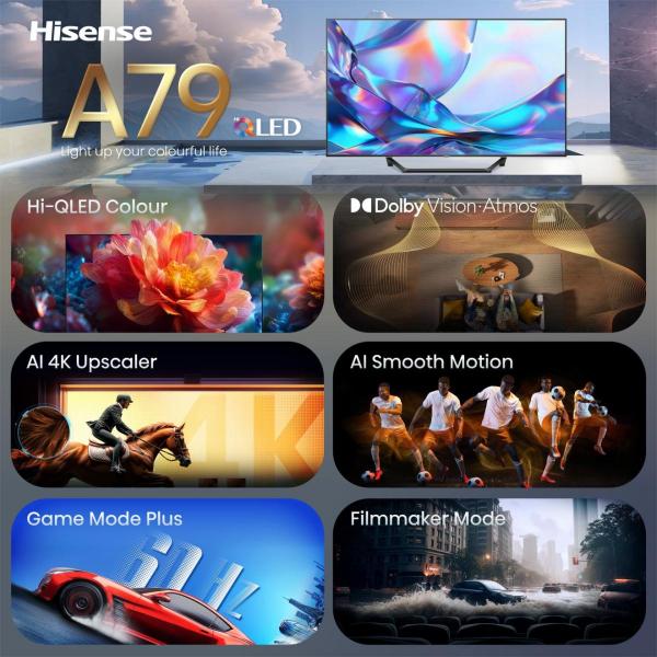 43A79S TVC LED 43 QLED SMART TV HDR10+ 60HZ 300 NIT DOLBY VISION ATMOS P. CENTRALE