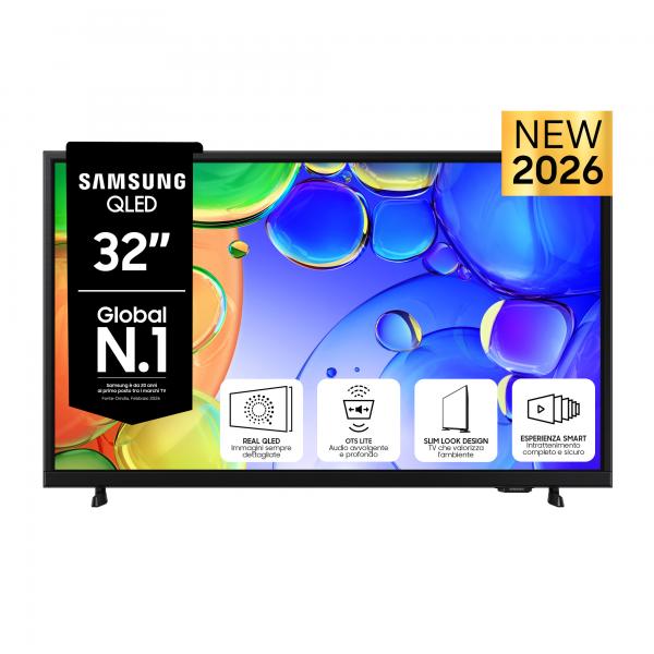 QE32Q5FAAUXZT TVC LED 32 QLED SMART TV HDR10+ WIFI 2HDMI 1USB HDR QUANTUM OTS LITE P. LATERALI
