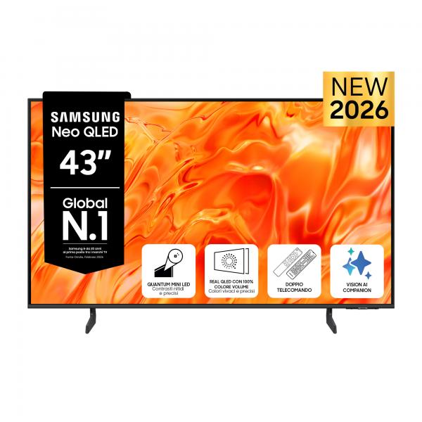 QE43QN70HAUXZT TVC MINILED 43 N.QLED SMART TV 144HZ DOLBY ATMOS 3HDMI 2USB AI PIEDINI