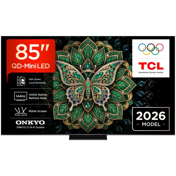 85C6K PRO TVC LED 85 MINILED QD GOOGLE TV 144 Hz HDR 1000 NIT DOLBY VISION ATMOS 40W BASE