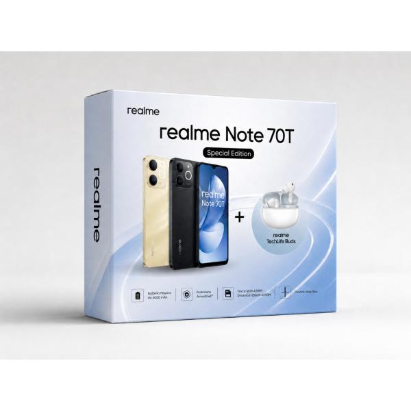 Note 70T 256G GOLD BUNDLE S.PHONE 4GB 7.94HD+ 90HZ 4+256 50MP+FRONT13MP 6000mAh IP54 GOLD + BUDS