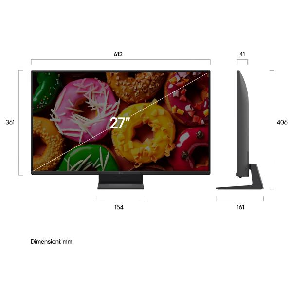 27LB70006LA.API TVC LED 27 FHD 120 Hz WIFI HDR10 2HDMI 1USB BT NERO