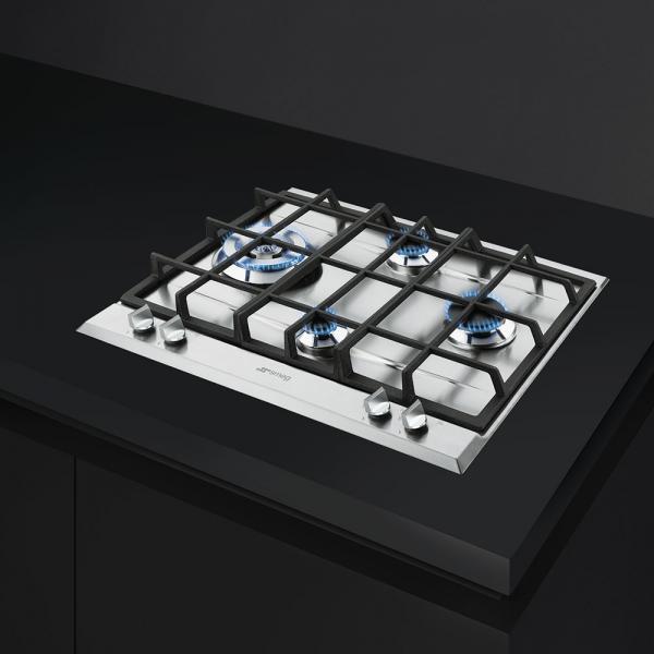 P261XGH PIANO COTT 60CM 3F+1TC FRONT ROMBO INOX GHISA