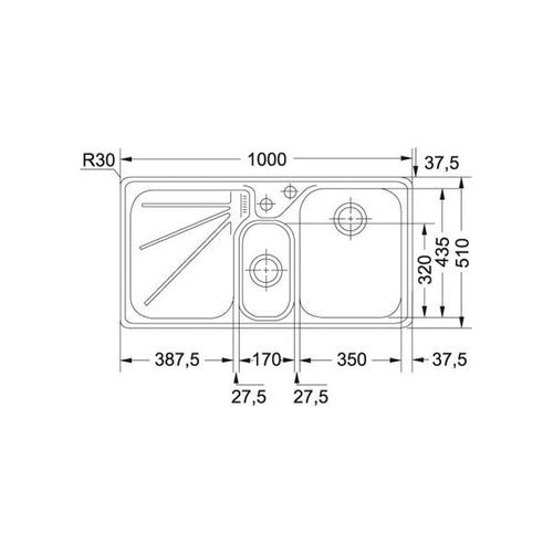 Franke Ariane ARX 254 DX Acciaio inossidabile