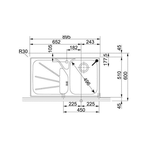 Franke Design Plus Filotop ARX 214 DX Acciaio inossidabile