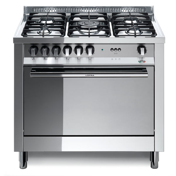 CUCINA 90CM 4F/GAS+1TR.COR.F.ELET.MULTI. 94LT INOX
