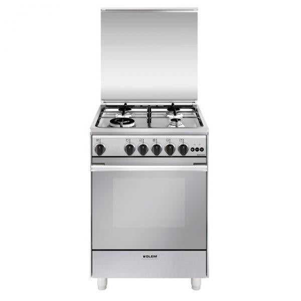 CUCINA 60CM 3F+1TR.COR. F.GAS VENT. CL.A INOX UNIC