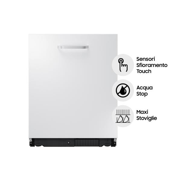 Samsung DW60M6050BB Lavastoviglie da incasso a scomparsa totale Serie 6000 14 coperti E Terzo cesto per posate
