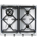 SRV564GH3 PIANO COT 60CM 4F INOX GRIGLIE GHISA