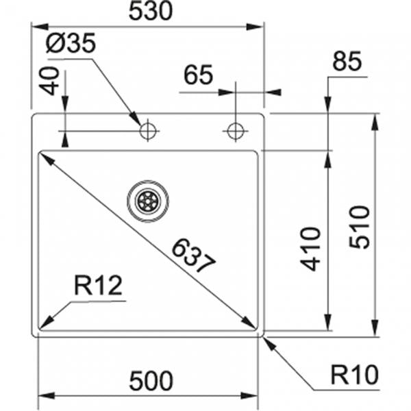 Franke BXX 210-50 TL Lavello ad incasso Rettangolare
