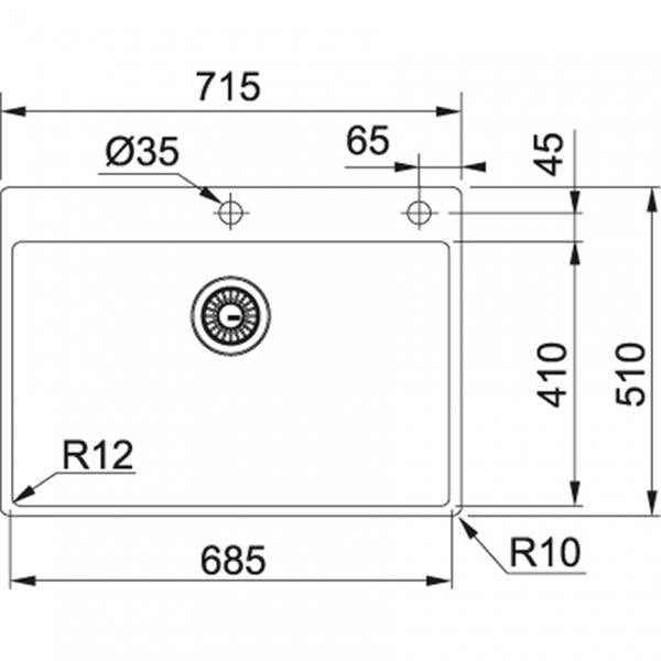 Franke BXX 210-68 TL Lavello ad incasso Rettangolare