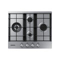 Samsung NA64H3031BS Piano cottura a gas 60cm 4 bruciatori Griglie in ghisa, Inox