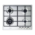 P.COTT.GAS 60CM 3F+TRIPLA COR. GRIGL.ACCIAIO INOX