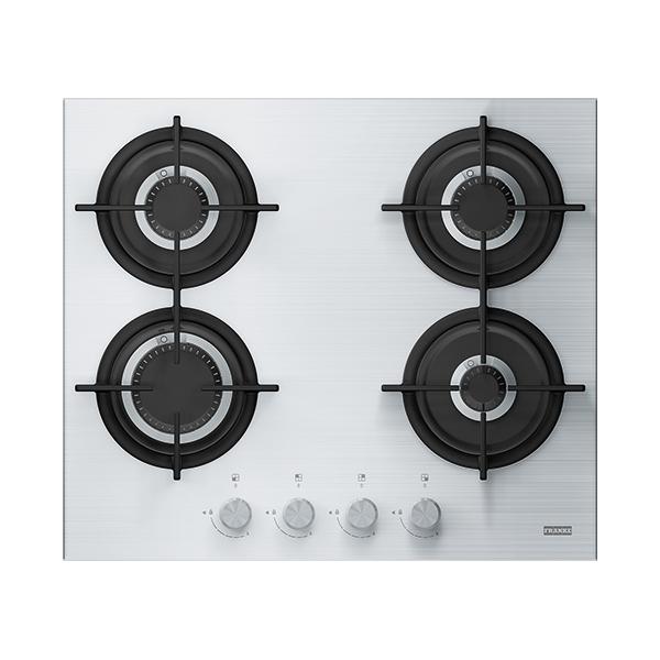 Franke Crystal Steel Pro FHCR 604 4G HE XA C Acciaio inossidabile Da incasso 60 cm Gas 4 Fornello(i)