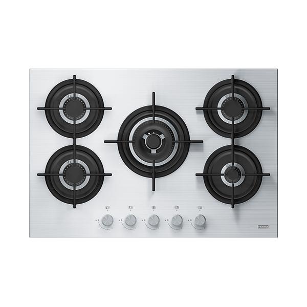 Franke Crystal Steel Pro FHCR 755 4G TC HE XA C Acciaio inossidabile Da incasso 75 cm Gas 5 Fornello(i)