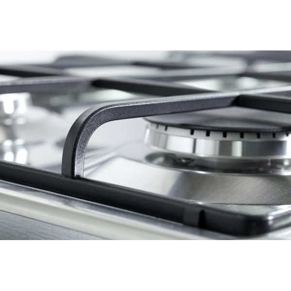 P.COTT.GAS 60CM 4F G.METALLO INOX