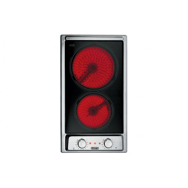 P.COTT.ELETT.30CM 2900W 2ZONE VETROC. DOMINO NERO