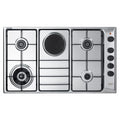 P.COTT.GAS 90CM 3F+1TRIPL.C.+1PIASTRA G.SMALT.INOX