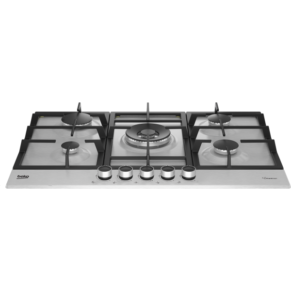 P.COTT.GAS 75CM 4F+1F.WOK G.GHISA INOX