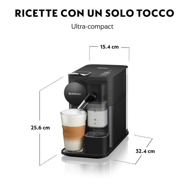EN510.B MACCH CAFFE NESPRESSO LATTISSIMA ONE NERO