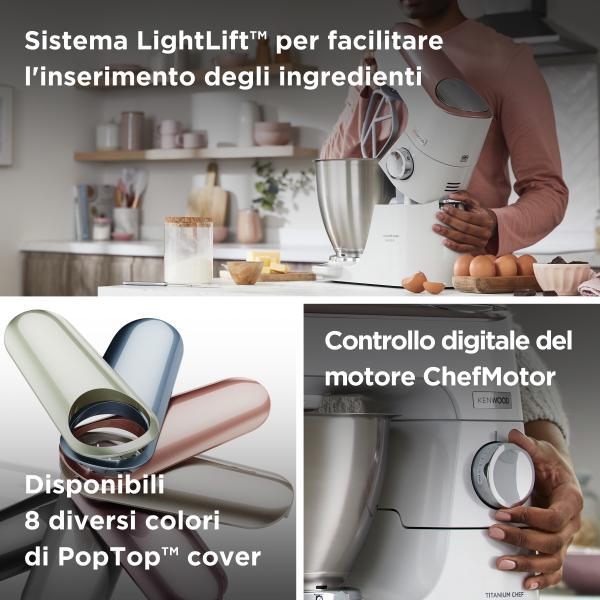 KVL65.001WH KITCHEN MACHINE BAKER XL LITE 1200 W 7 LT ARGENTO