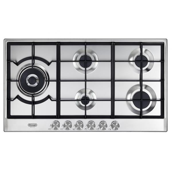 P.COTT.GAS 90CM 4F+1DOPPIA CORONA G.GHISA INOX