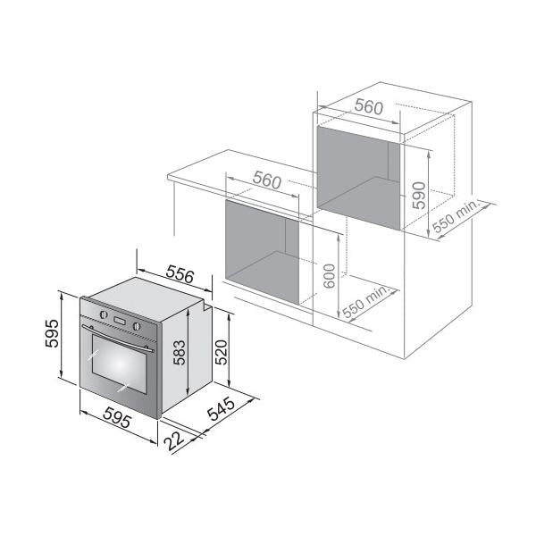 FORNO 60CM 74LT MULTIF.9 CL.A AVENA