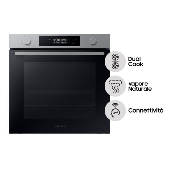 FORNO 60CM 76LT MULTIF.VAP. DUAL COOK WIFI BK/SILV