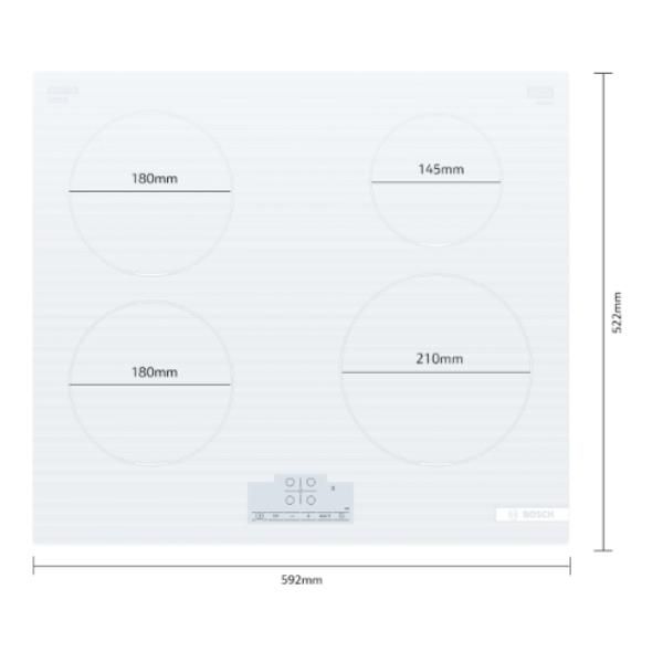 P.COTT.INDUZ.60CM 4ZONE TOUCH VETROCER.AZURISHWHIT