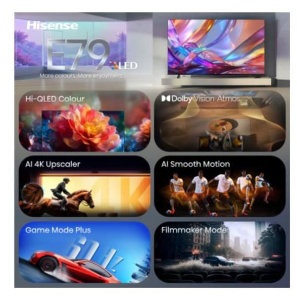 TV QLED 50"UHD 4K DVBT2/S2 SMART VIDAA
