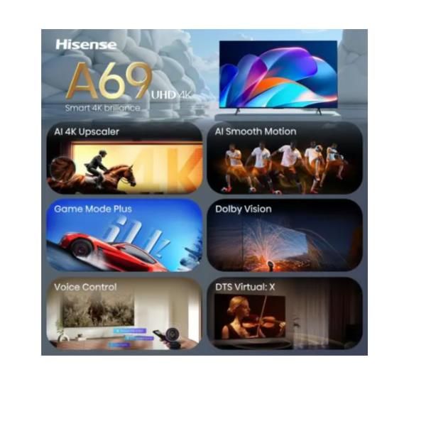 TV LED 43"UHD 4K DVBT2/S2 SMART VIDAA