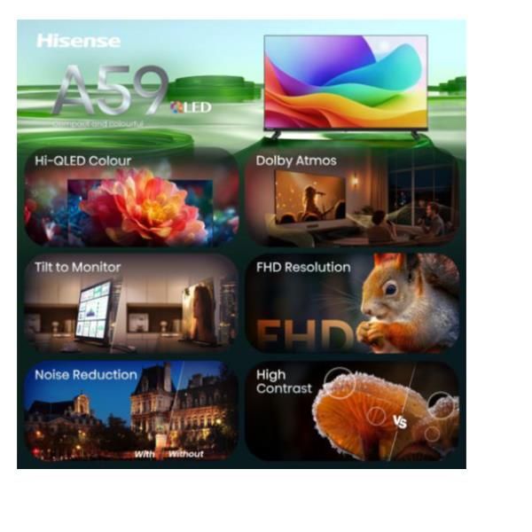 40A59S TVC LED 40 QLED SMART TV HDR10 HDMI 1.4 VIDAA U9 USB TYPE-C DOLBY ATMOS HOTEL M