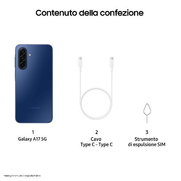 SM-A176BZBAEUE S.PHONE A17 5G 6.7FHD+ 8CORE 4/128GB 50+5+2MP FRONT 13MP 5000mAh BLUE